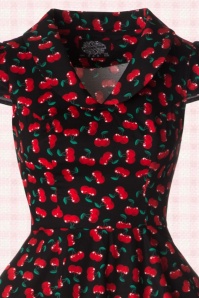 Hearts & Roses - Blossom Cherry Swing-jurk in zwart 4