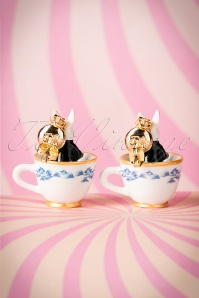 N2 - 50s Le Tea Time D'Alice Earrings Gold Plated 3