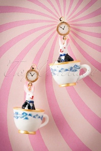 N2 - Le Tea Time D'Alice Earrings Gold Plated Années 50