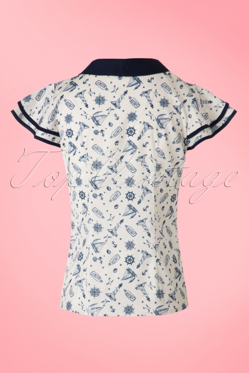 Vixen - Jaimie Sailor-blouse in crème 3