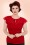 Vixen - Alyssa Lace Top Années 1950 en Rouge 2