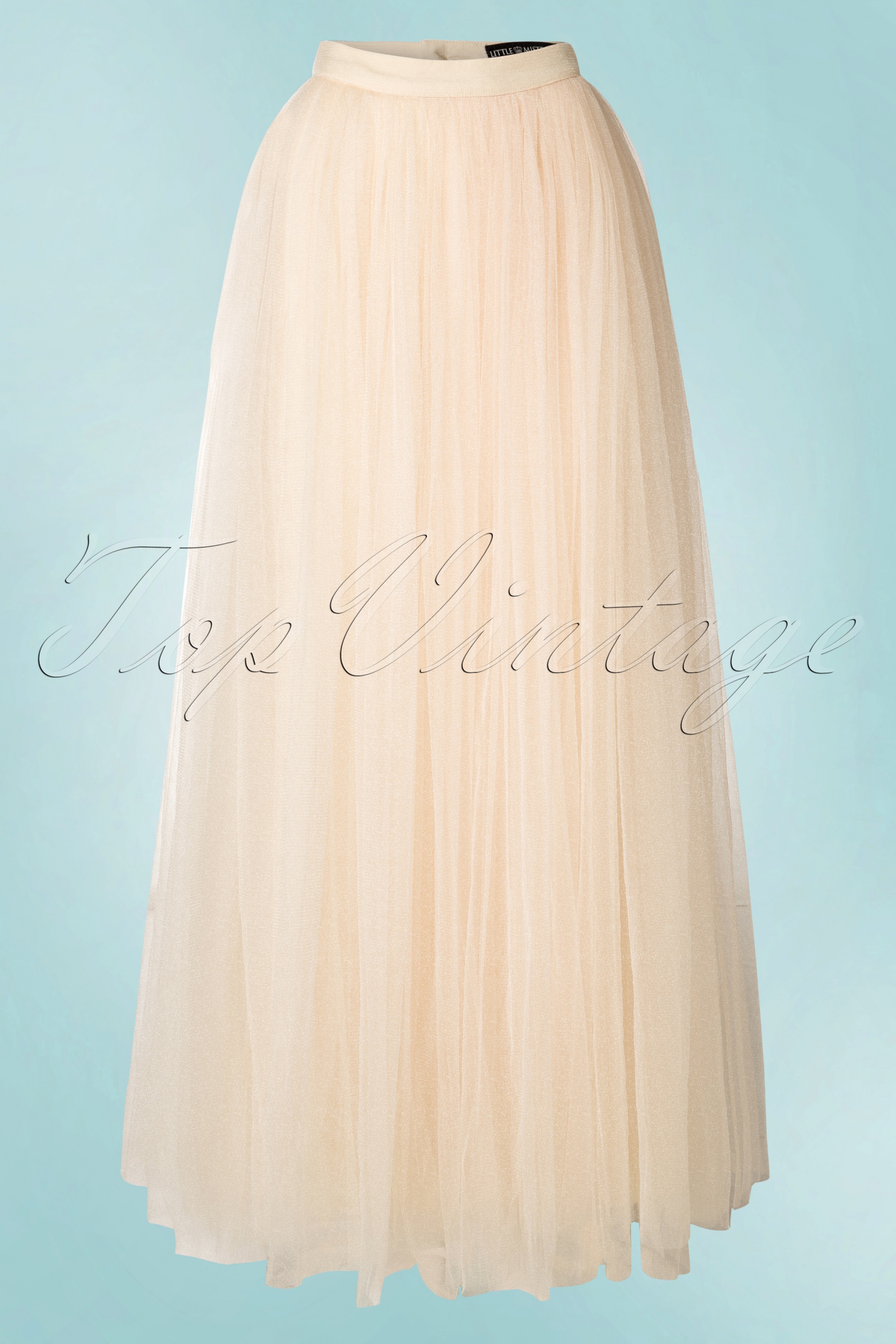 Little Mistress - Olivia maxi rok van tule in crème 2