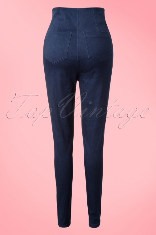 Collectif Clothing - Kirsty Jeanshose in Blau 3