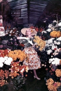 Lady V by Lady Vintage - Hepburn vlinder bloemen swingjurk in ivoor 10