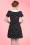 Banned Retro - 60s Abby Hearts Dress in Black and Ivory 7