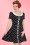 Banned Retro - Abby Hearts Kleid in Schwarz und Elfenbein 3