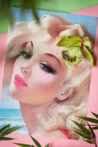 Collectif Clothing - Pin-Up Orchidee Haarclip Groen 2