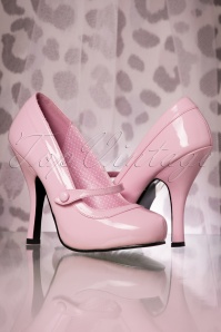 Pinup Couture - Cutiepie Mary Jane Lackpumps mit Plateau in Pink 7
