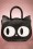 Banned Retro 60s Lizzy The Big Eyed Cat Bag in Black