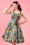 Hearts & Roses - Daisy Lilly Floral Swing Dress Années 50 en Turquoise
