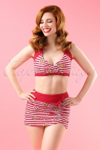 Banned Retro - 50s Roxie Popcorn Bikini Pants in Red 2