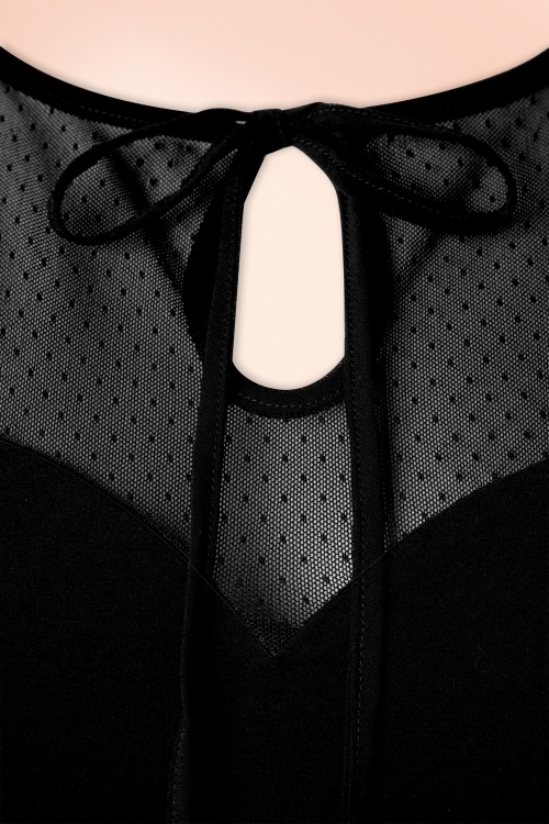Vixen - 50s Alyssa Lace Top in Black 3