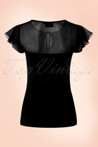 Vixen - 50s Alyssa Lace Top in Black 4