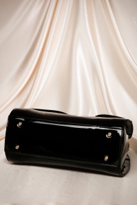 La Parisienne - 50s Scarlett Bow Handbag in Black 6
