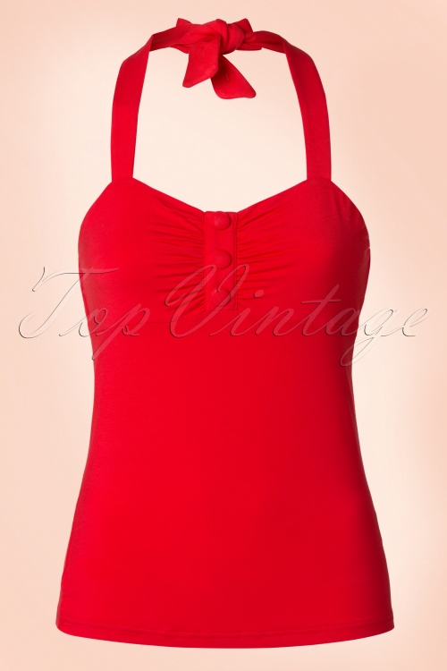 Banned Retro - 50s Shirley Top in Red 2