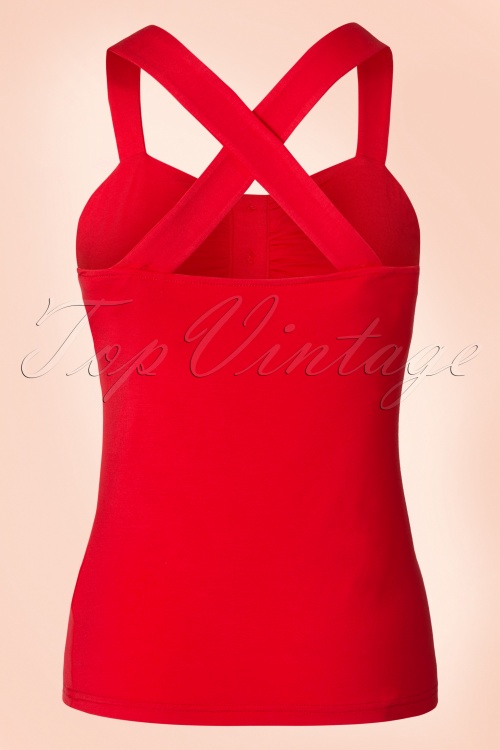 Banned Retro - 50s Shirley Top in Red 3