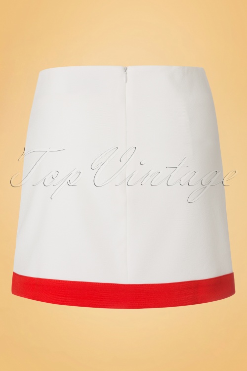 Dandy Life - 60s Lori Mini Skirt in Ivory and Red 2