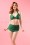 Bikini clásico de los años 50 en verde esmeralda