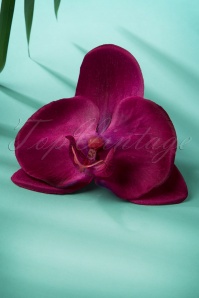 Lady Luck's Boutique - 50s Bring Me Cerise Orchids Daily Hair Clip