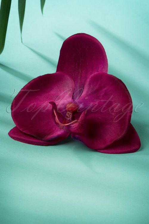 Lady Luck's Boutique - 50s Bring Me Purple Orchids Daily Hair Clip
