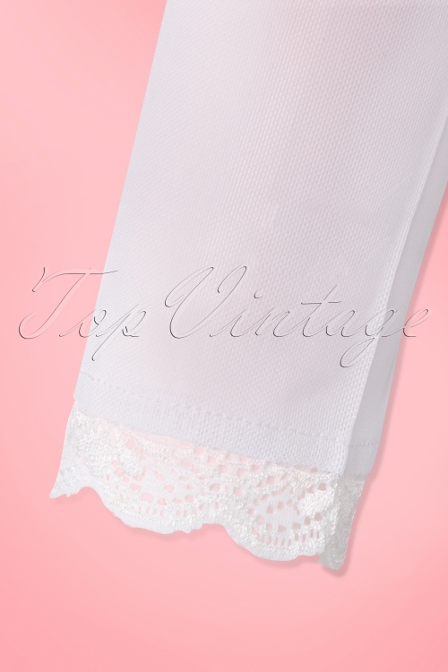 Canopi - Long Mesh and Lace Sleeves in White 3