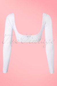 Canopi - Long Mesh and Lace Sleeves in White 4