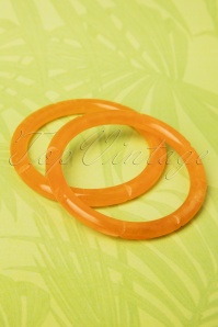 Splendette - TopVintage Exclusive ~ 20s Muriel Carved Bangles Set in Butterscotch 2