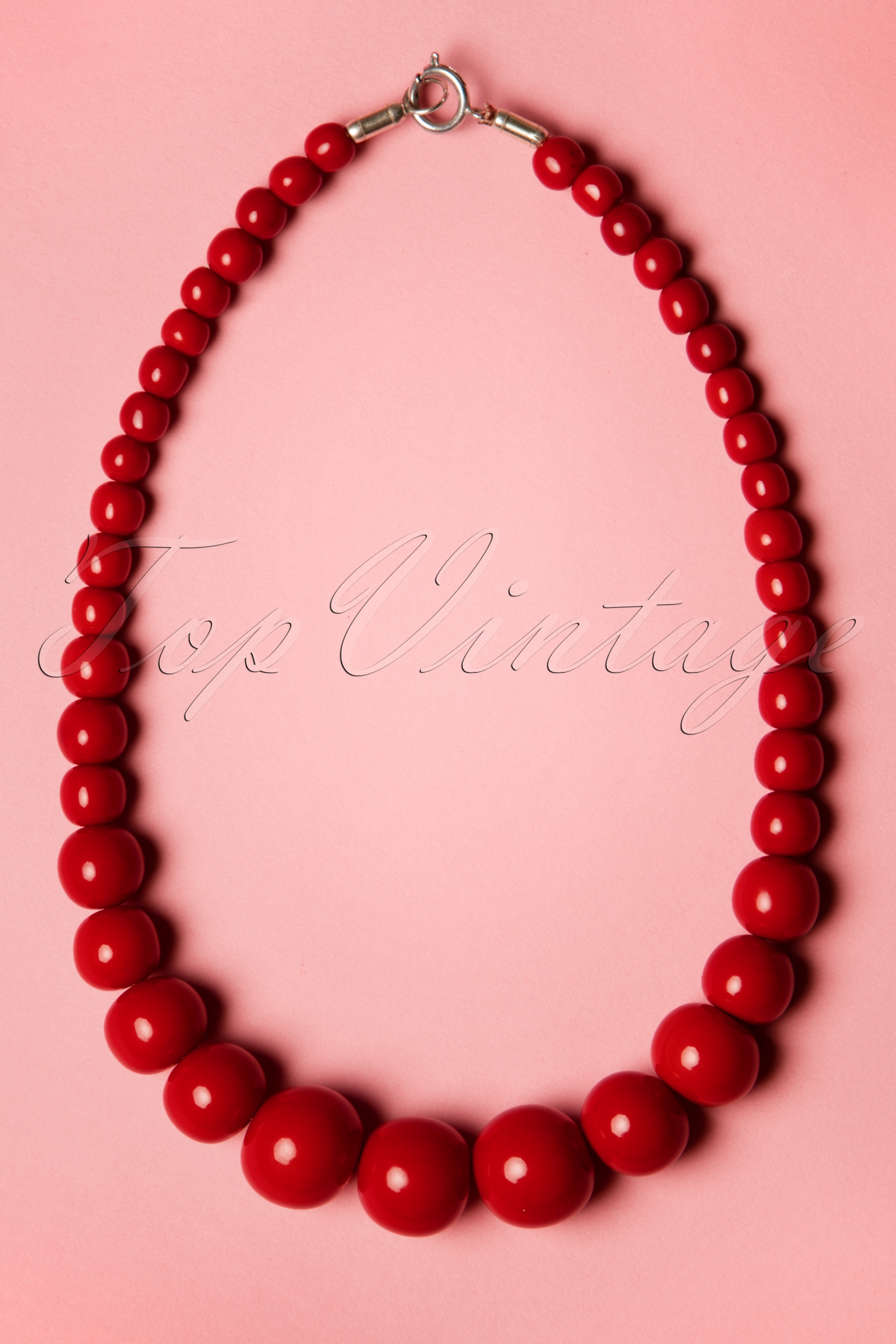 Splendette - Exclusief TopVintage ~ Gwendolyn parelketting in rood