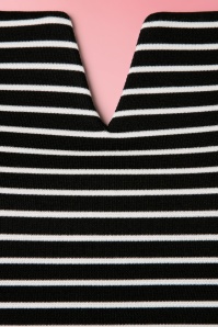 Vintage Chic for Topvintage - Simone Striped Pencil Dress Années 50 en Noir et Blanc 5