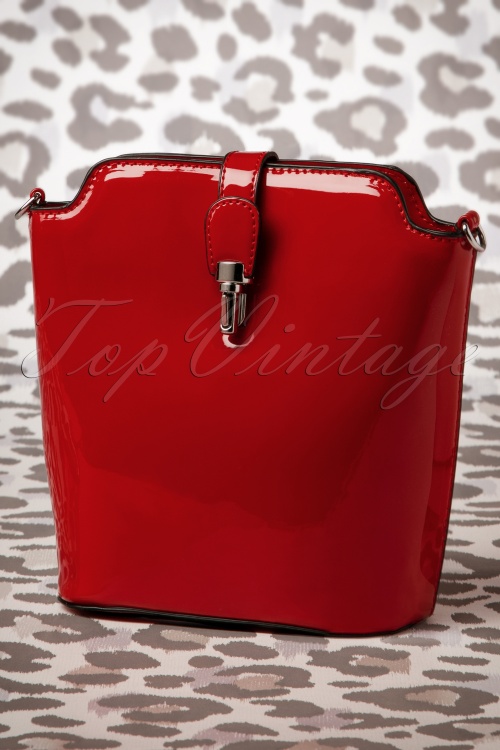 Milan - 60s Miss Trixie Lacquer Bag in Red 2