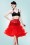 Retro Chiffon Petticoat Années 50 en Rouge 