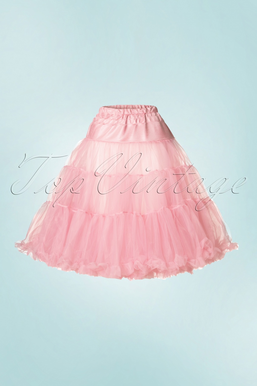 50s Retro Chiffon Petticoat in Dolly Pink