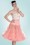 Retro Chiffon Petticoat Années 50 en Corail