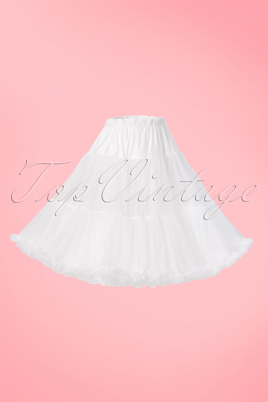 S Retro Petticoat Chiffon Luxe Wit