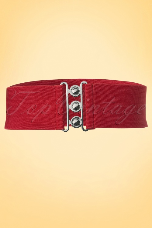 Bunny - 50s Retro Stretch Belt in Red