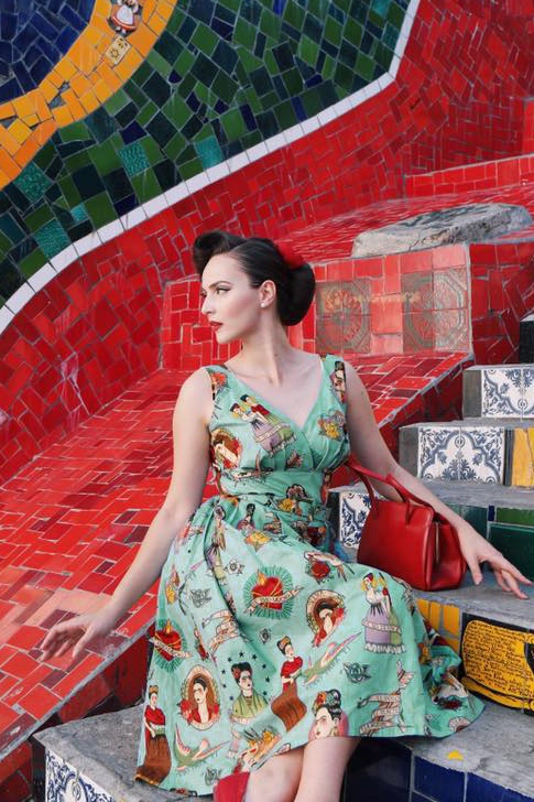 Victory Parade TopVintage Exclusive ~ 50s Ti Amo Frida Kahlo