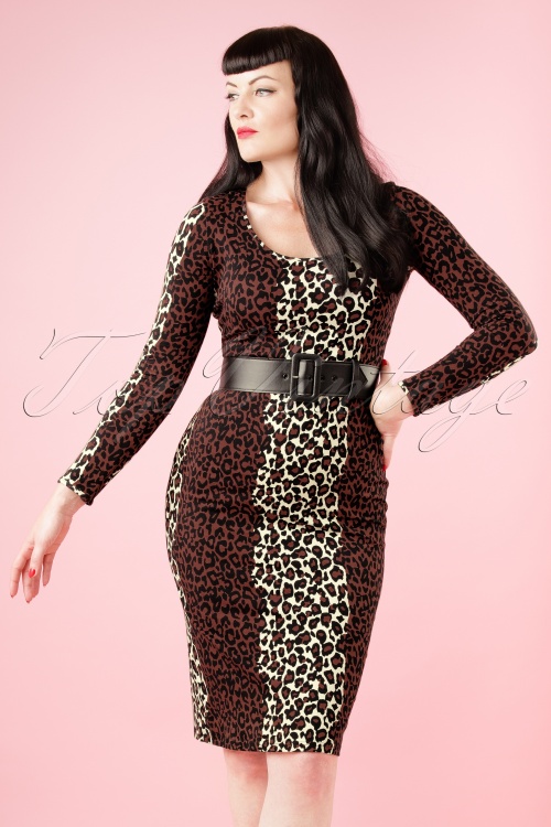 Pinup Couture - Deadly Dames Hotrod Honey-jurk in luipaardmotief 10