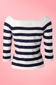 Collectif Clothing - 50s Marina Jumper in Navy 4