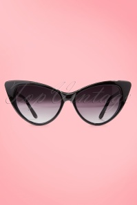 So Retro - Lunettes de soleil Fenella Cat Eye Sunglasses Années 50 en Noir