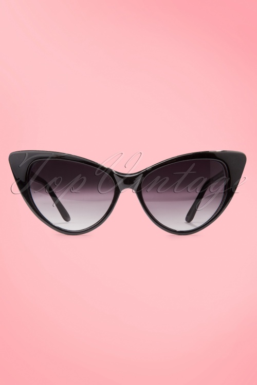 So Retro - 50s Cats Eye Classic Sunglasses Black