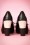 Lola Ramona - 50s Angie Bow Leather Pumps in Black and Cream 6