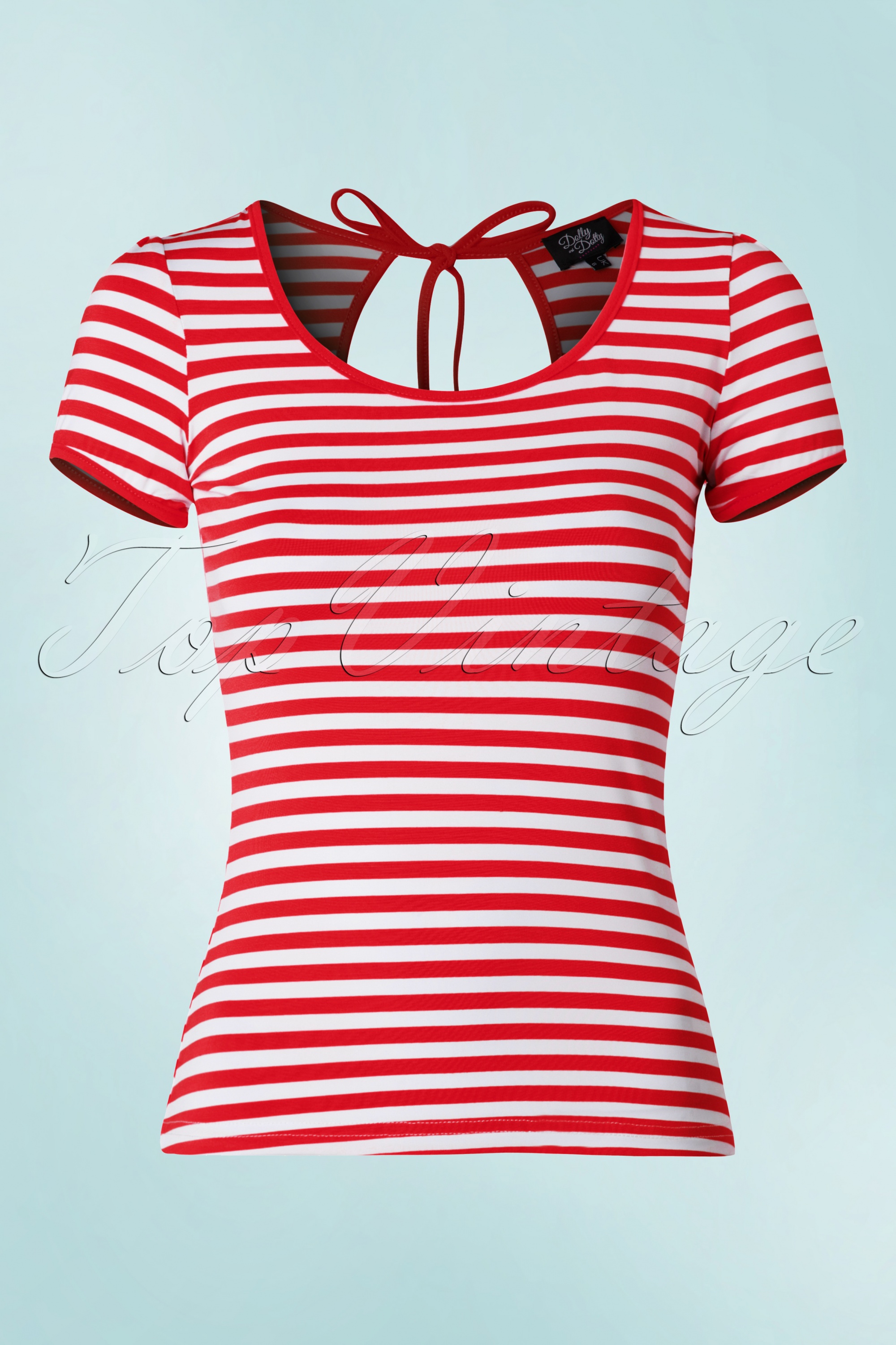 Dolly and Dotty - Gina strepen top in rood en wit