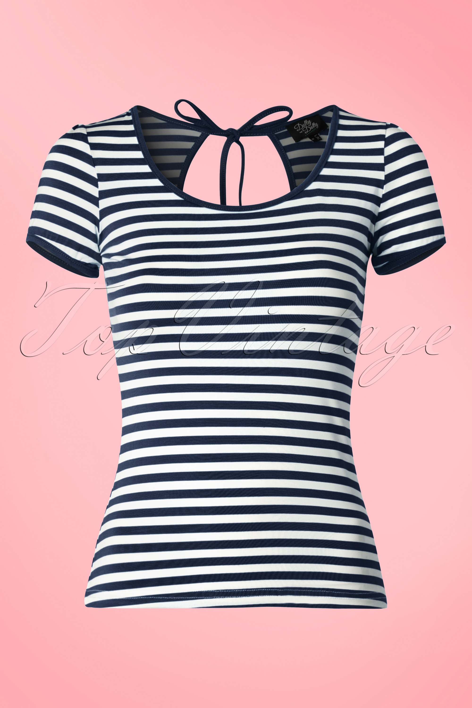 Dolly and Dotty - Gina Stripes Top in marineblauw en wit