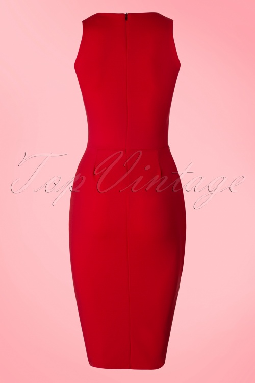 Vintage Chic for Topvintage - Vicky Pencil Dress Années 50 en Rouge 3
