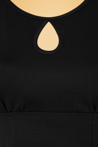 Steady Clothing - 50s Charm Me Keyhole Dress in Black 4