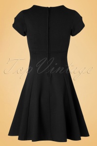 Steady Clothing - 50s Charm Me Keyhole Dress in Black 6