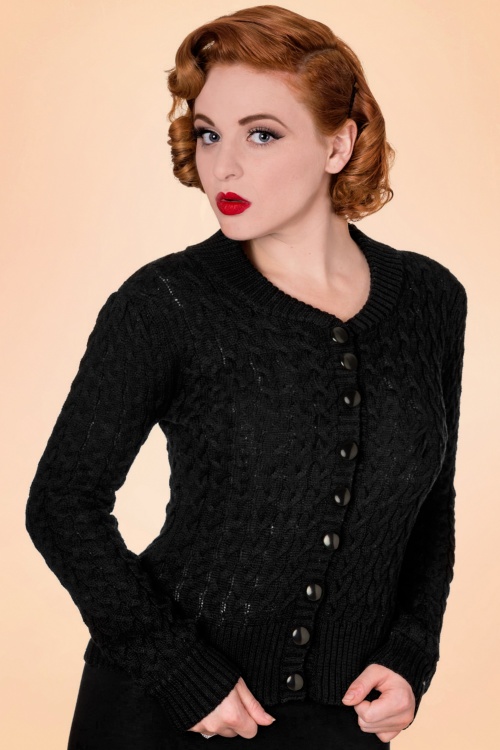Banned Retro - 50s No Doubt Cardigan in Black 2