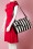 Lola Ramona - 50s Lovely Viola Handbag in Black and White Stripes 8