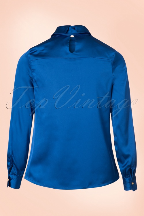 Minueto - Janet gastvrouw blouse in koningsblauw 5