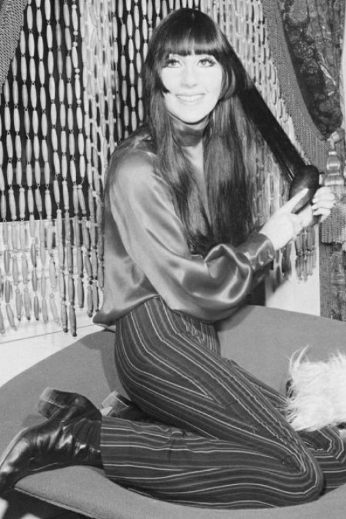 Minueto - Janet Hostess Blouse Années 1960 en Bleu royal 7